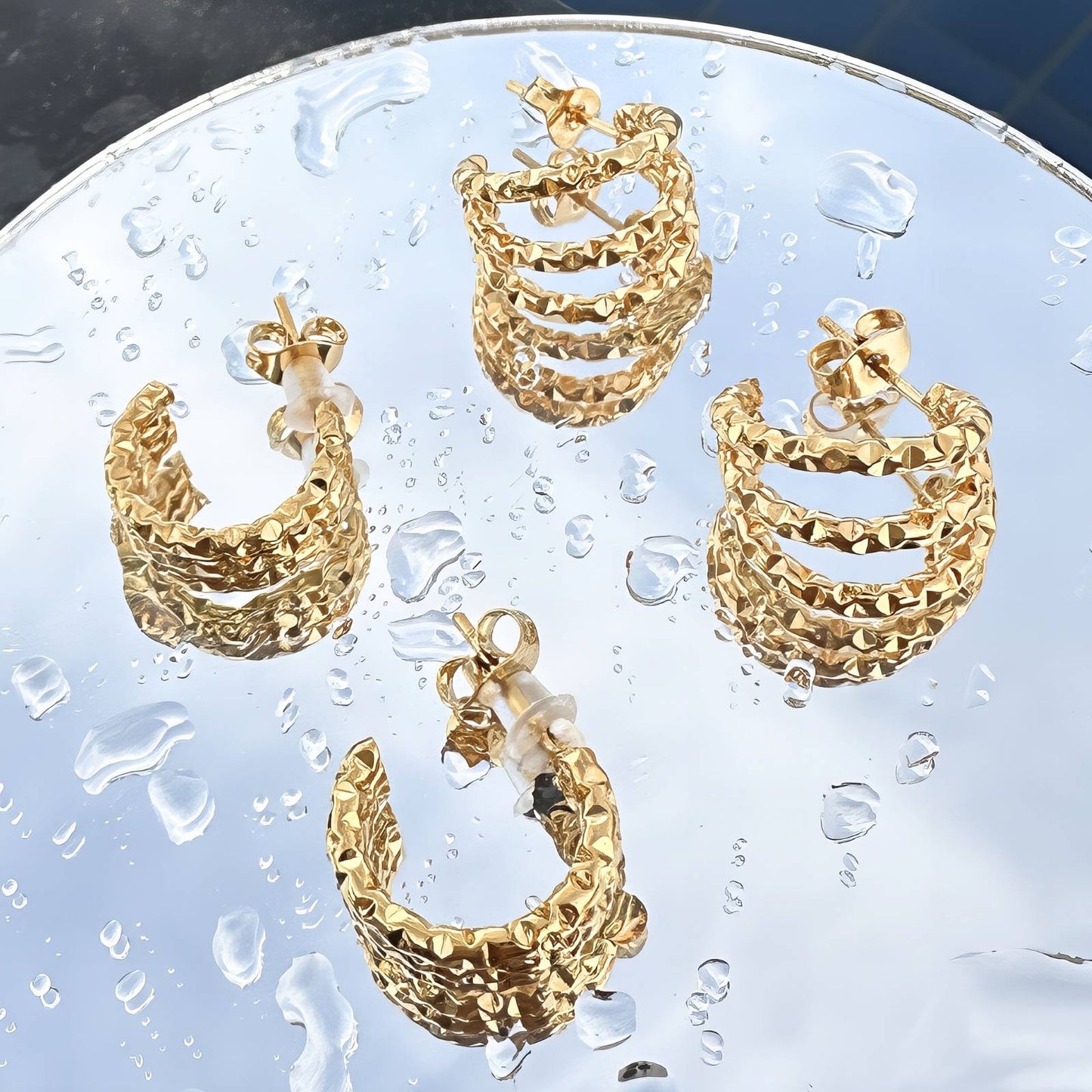 18K gold plated Stainless steel earrings