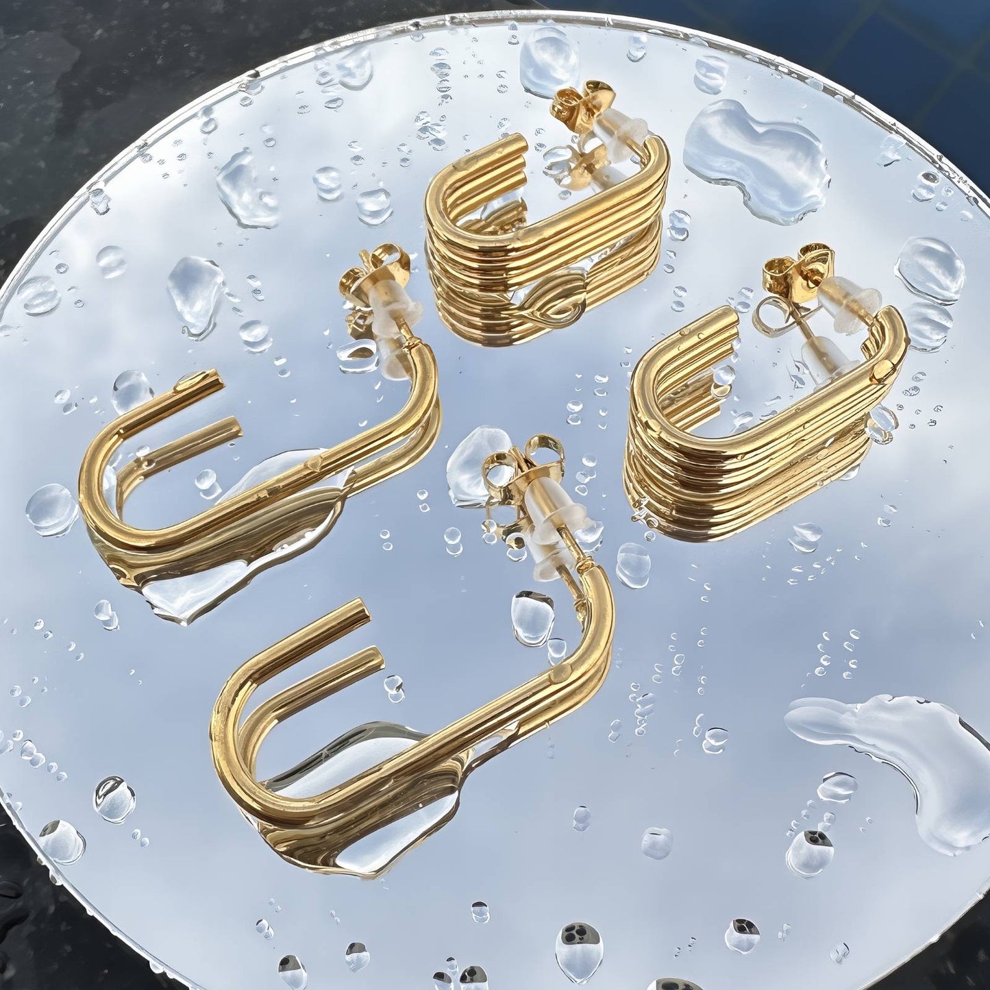 18K gold plated Stainless steel earrings