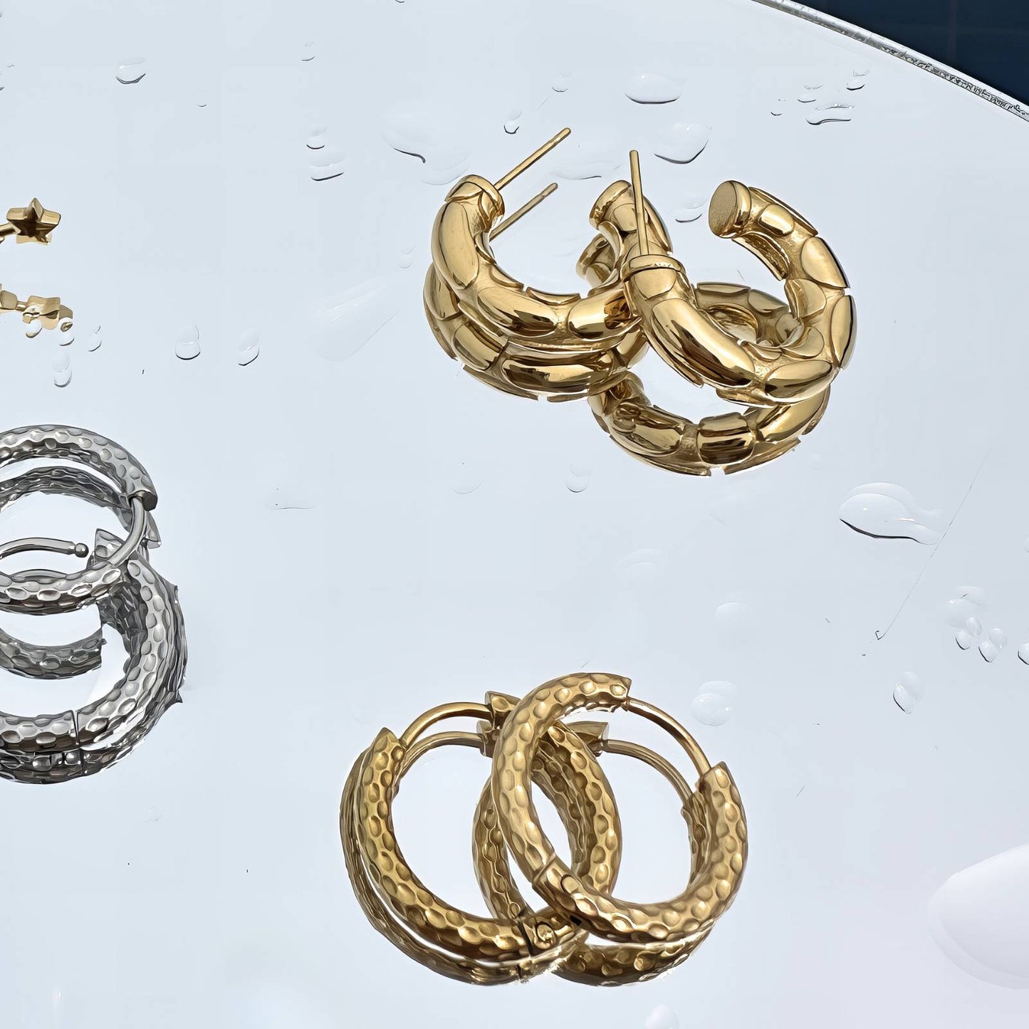 18K gold plated Stainless steel earrings