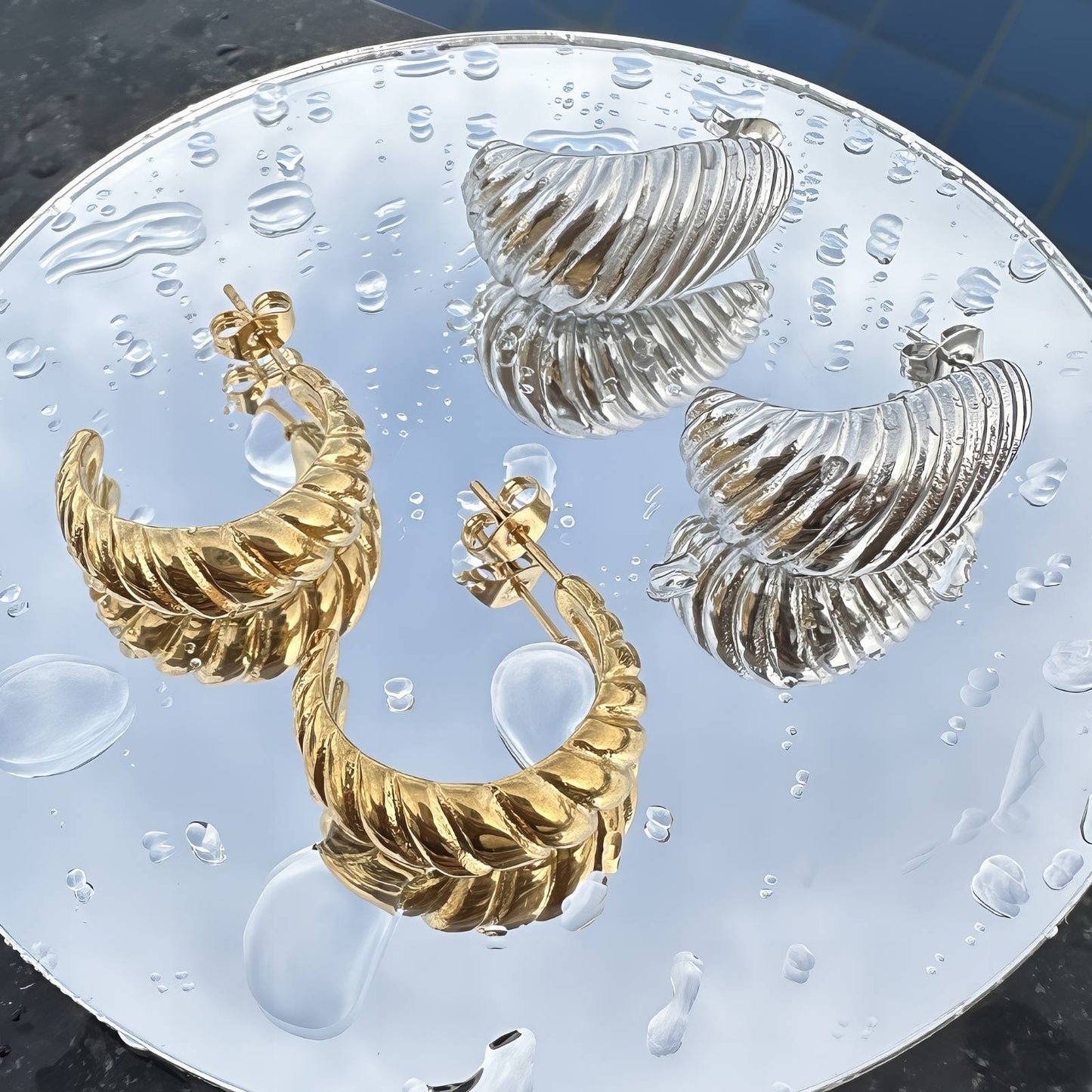 18K gold plated Stainless steel earrings