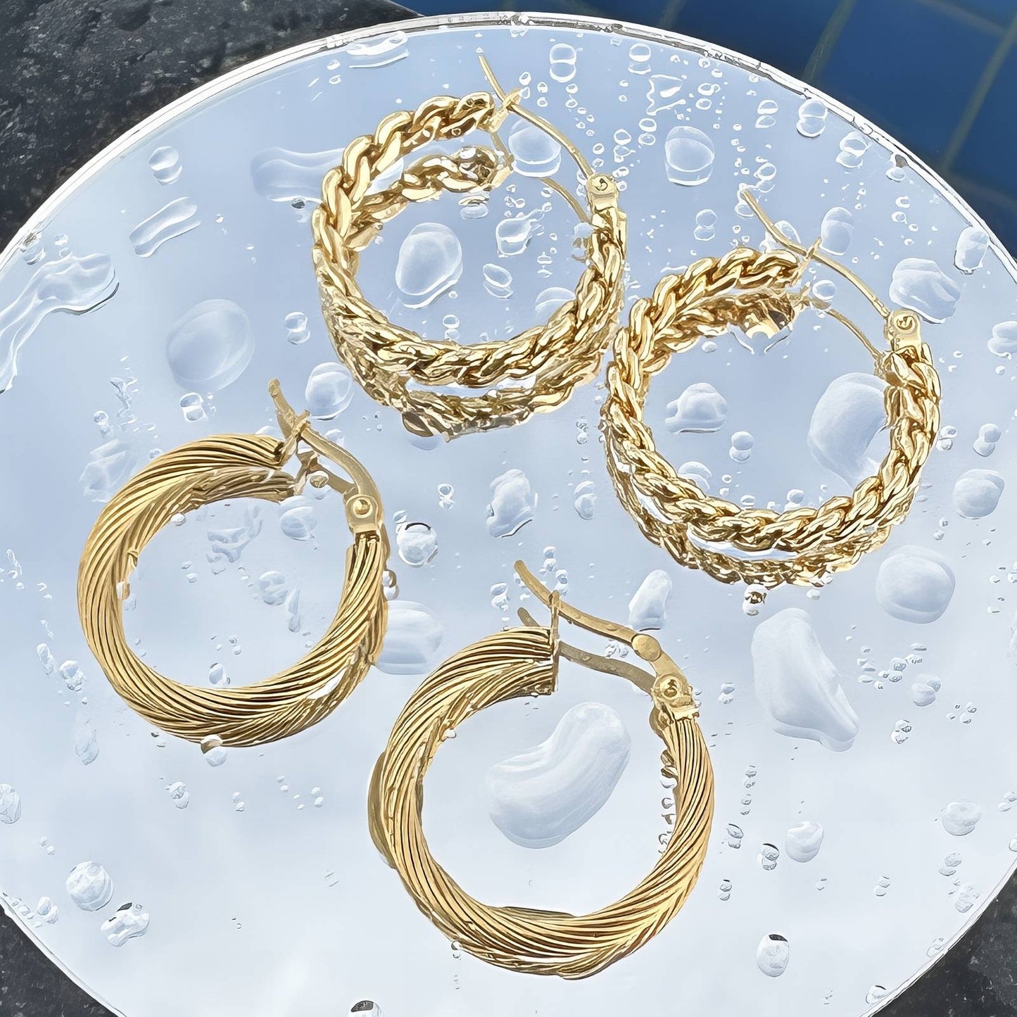 18K gold plated Stainless steel earrings