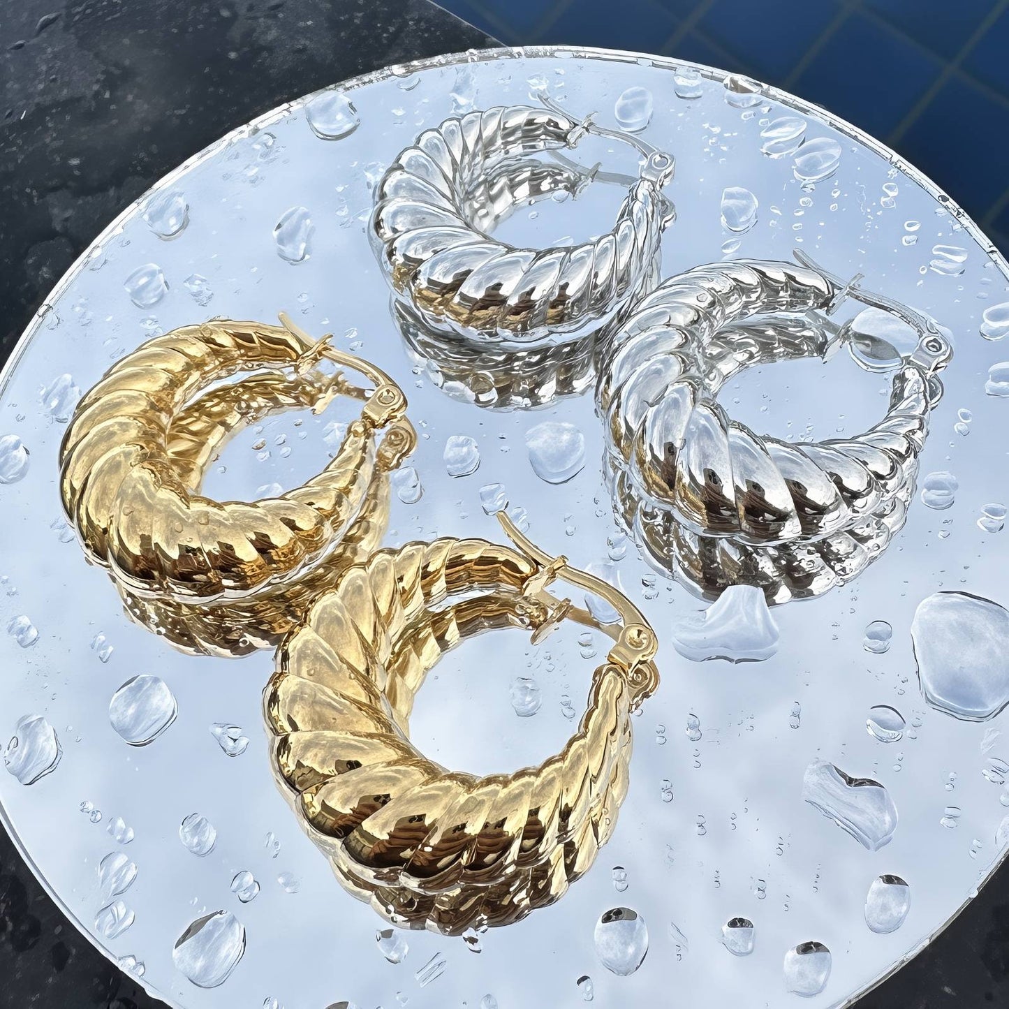 18K gold plated Stainless steel earrings