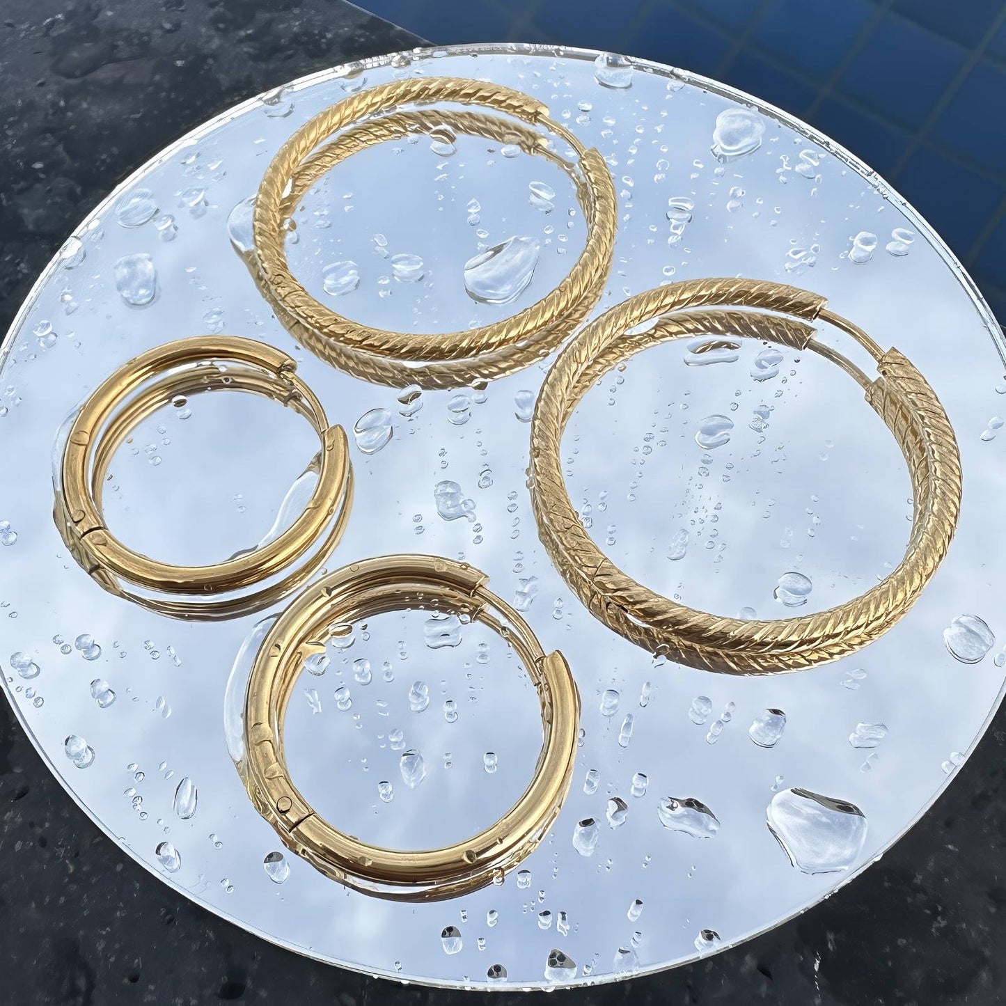 18K gold plated Stainless steel earrings