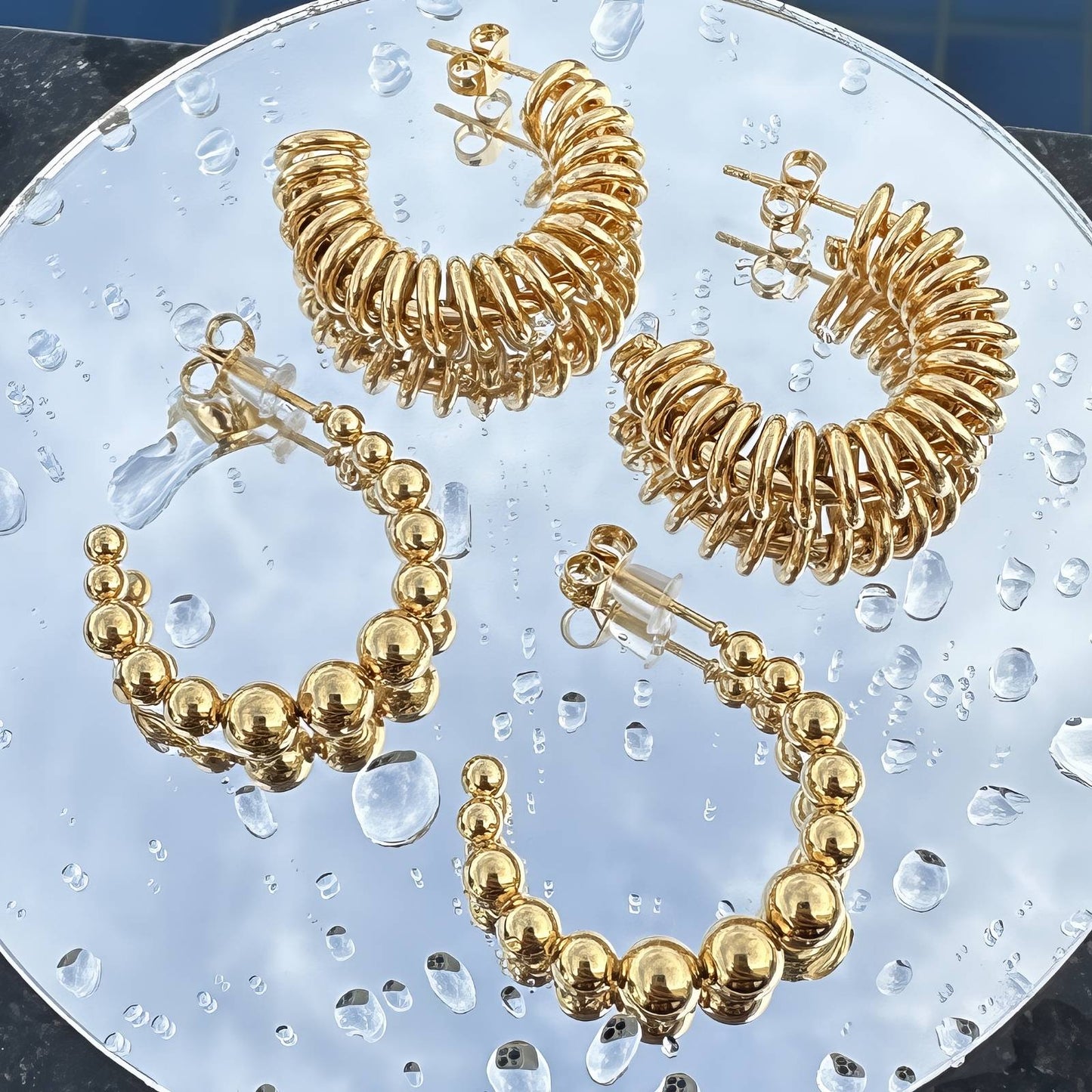 18K gold plated Stainless steel earrings