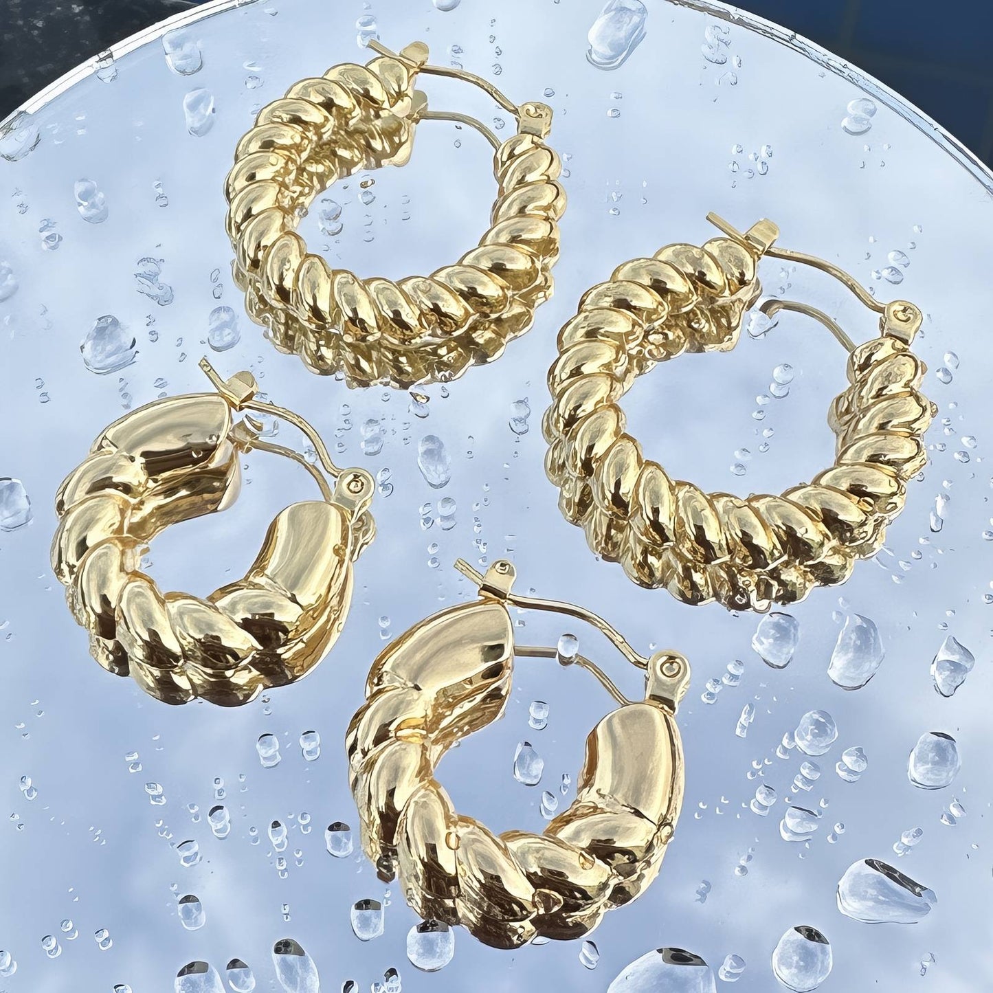 18K gold plated Stainless steel earrings