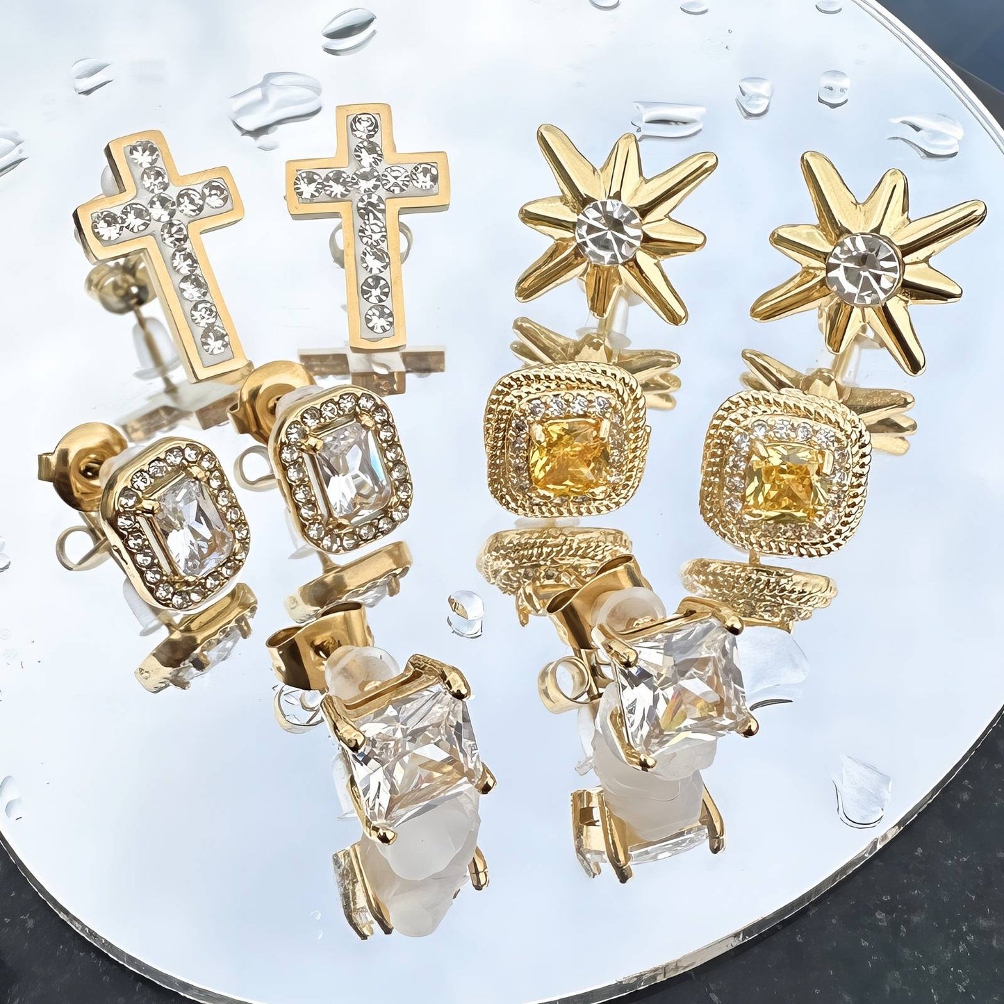 18K gold plated Stainless steel earrings