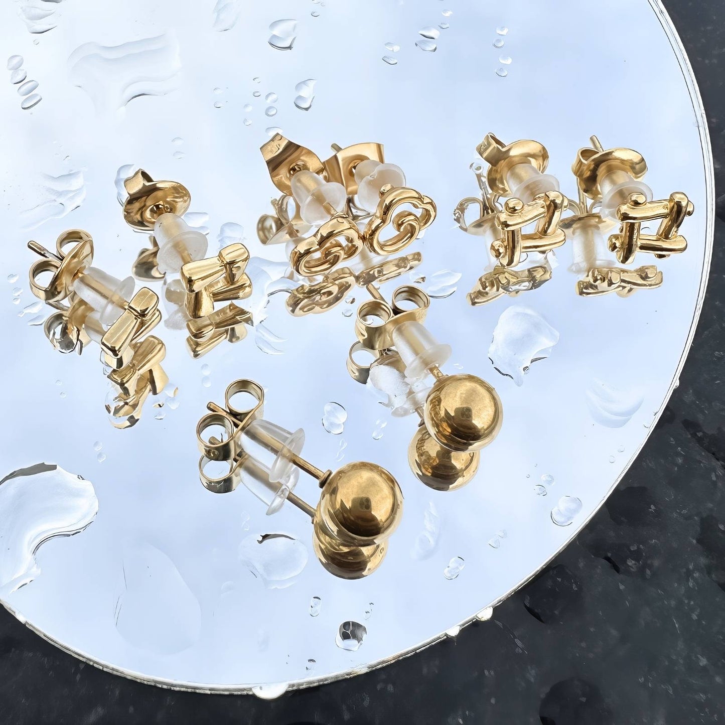 18K gold plated Stainless steel earrings
