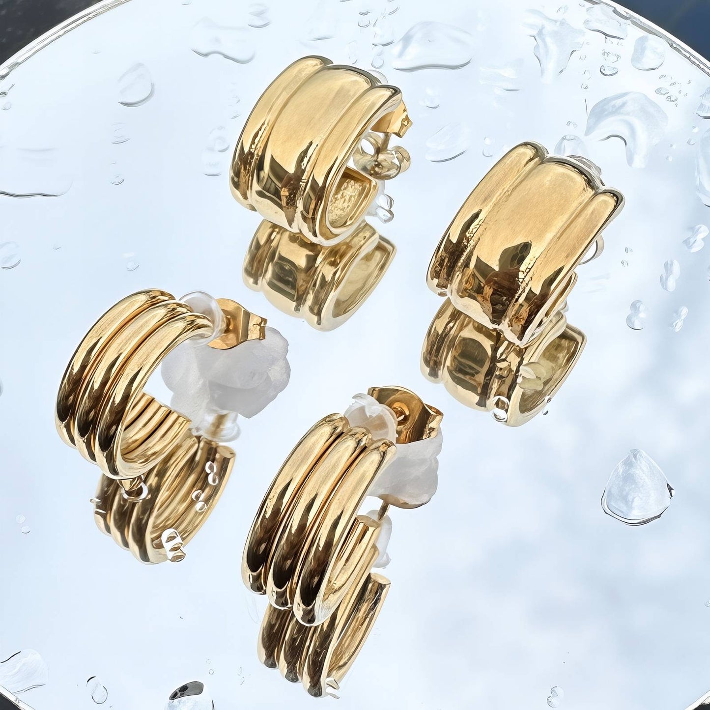18K gold plated Stainless steel earrings