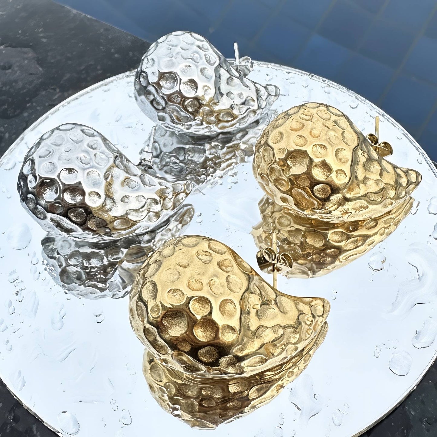 Stainless steel  Teardrops earrings