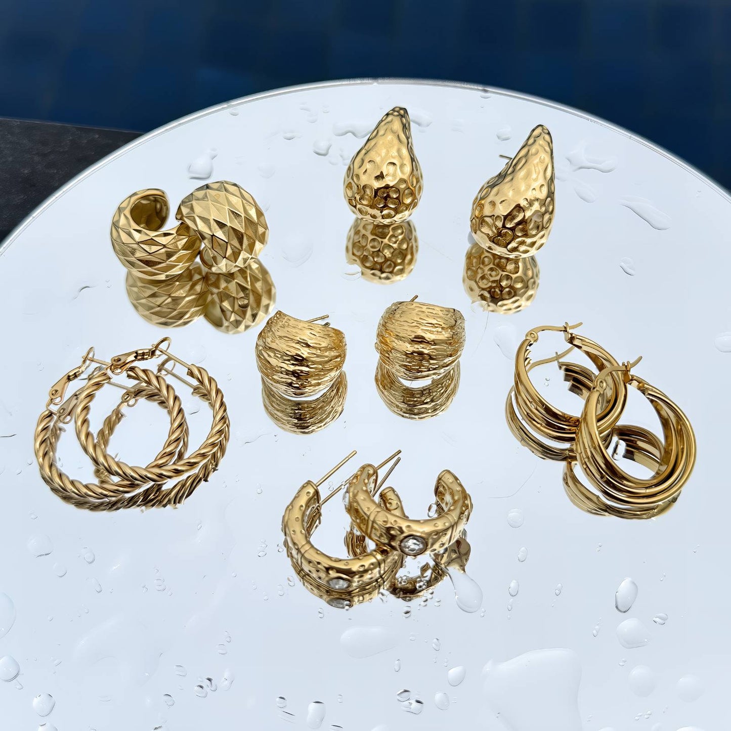18K gold plated Stainless steel earrings