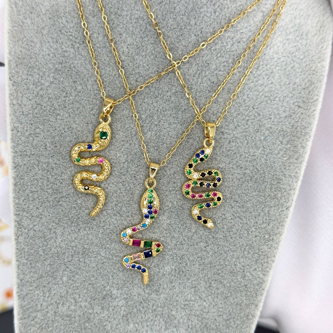 18K gold plated Stainless steel  Snake necklace