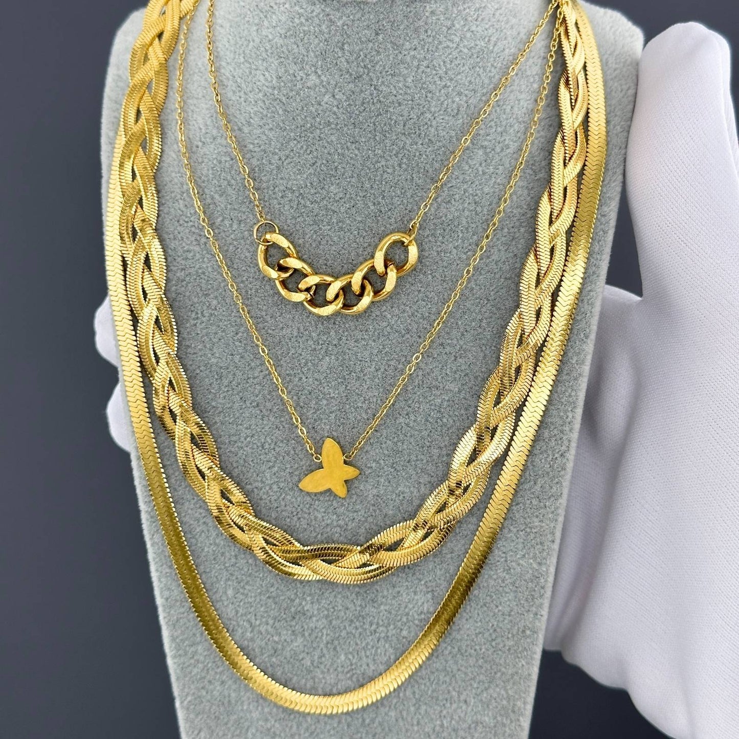 18K gold plated Stainless steel  Butterfly necklace