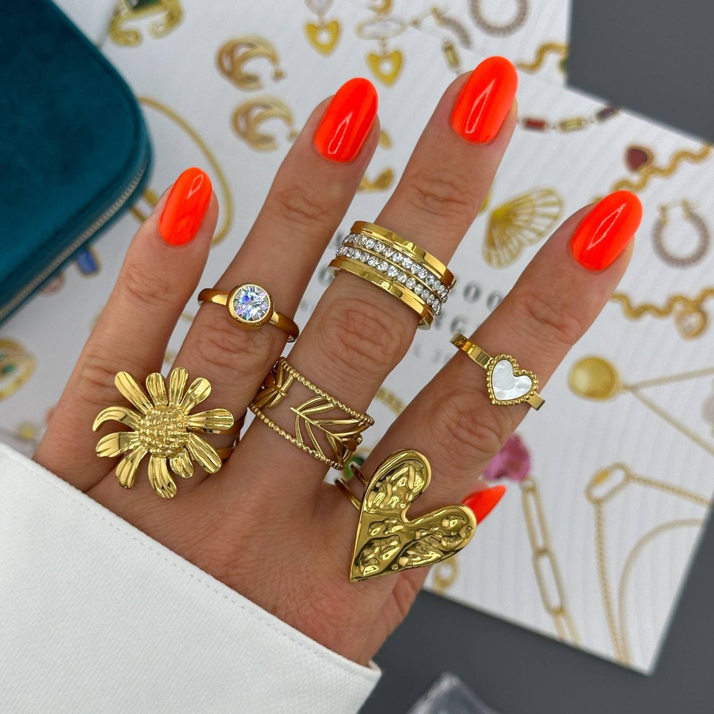 18K gold plated Stainless steel finger ring
