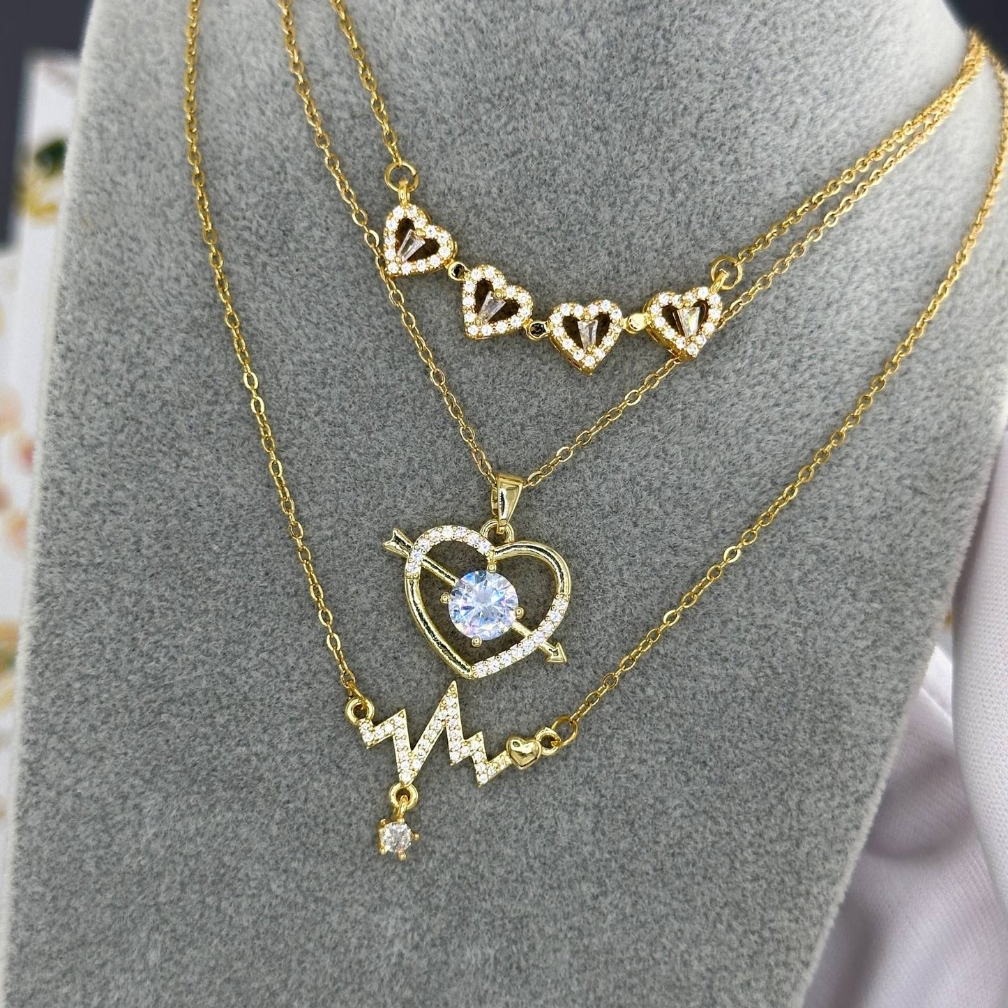 18K gold plated Stainless steel  Flower necklace
