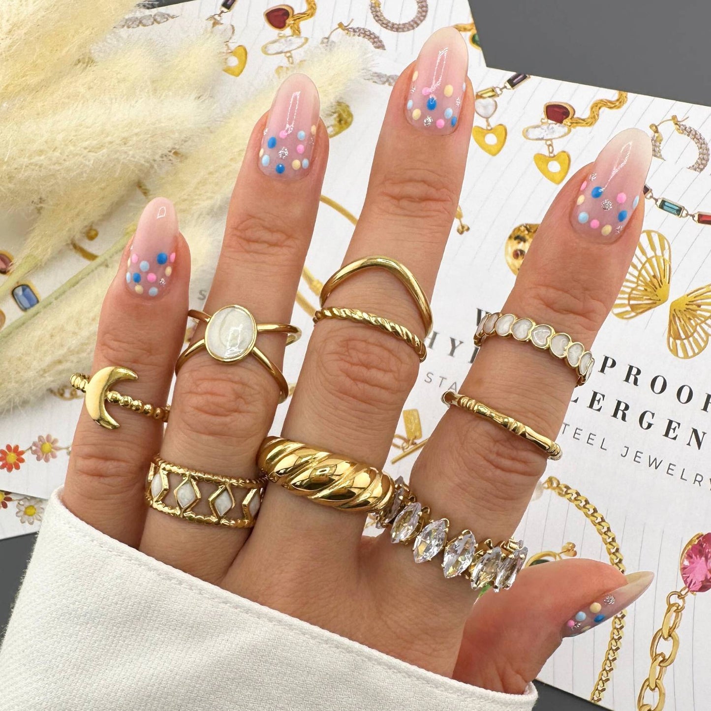 18K gold plated Stainless steel finger ring