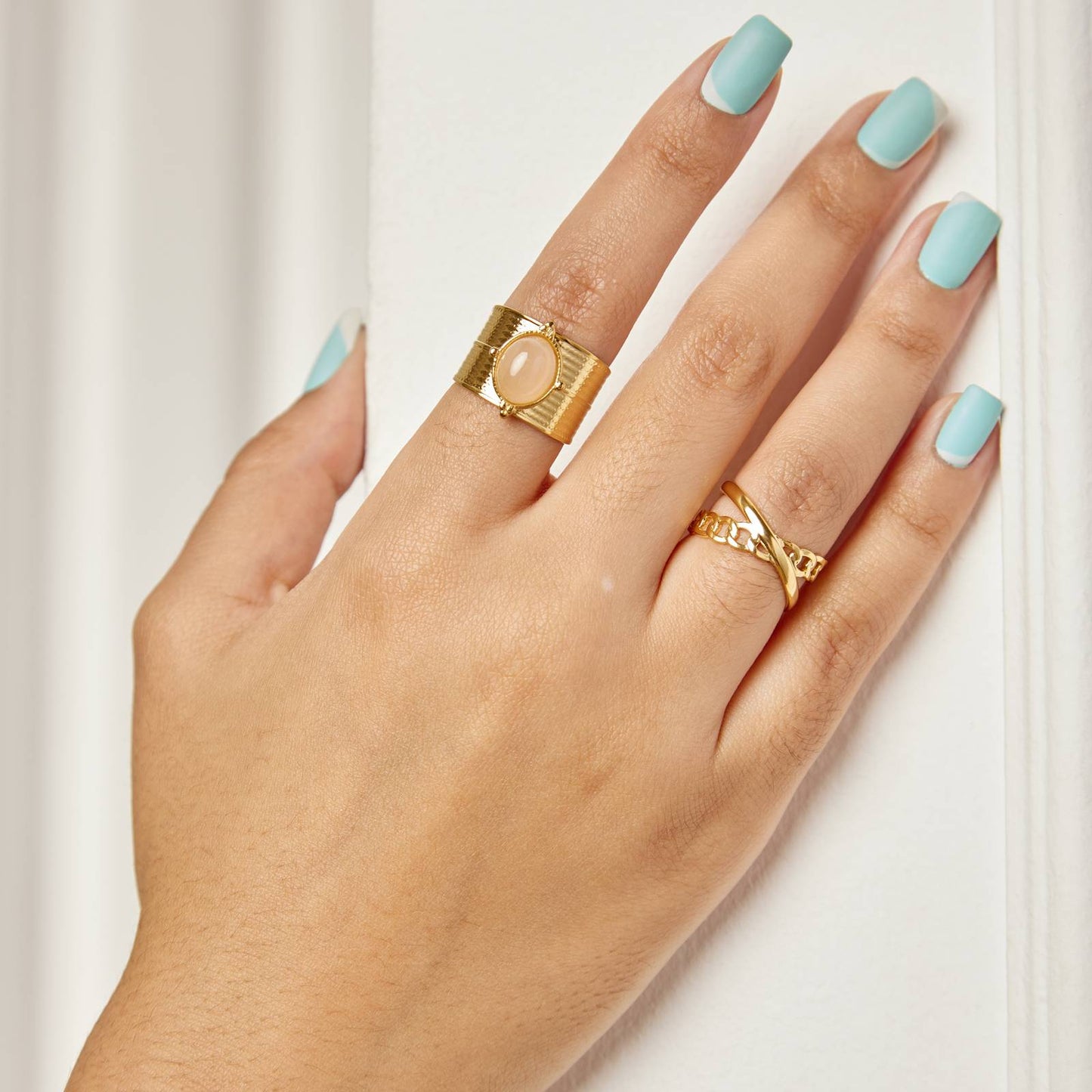 18K gold plated Stainless steel finger ring