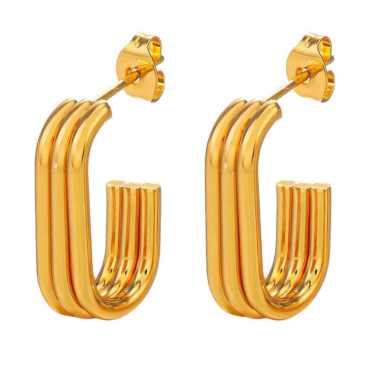 18K gold plated Stainless steel earrings