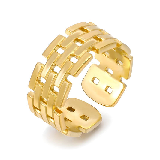 18K gold plated Stainless steel finger ring