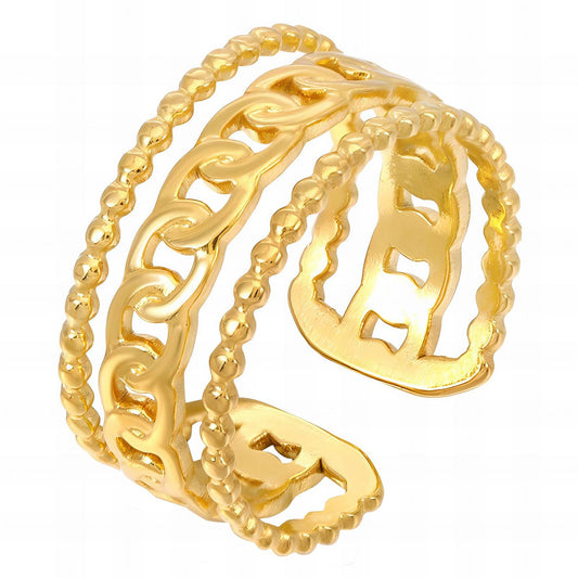 18K gold plated Stainless steel finger ring