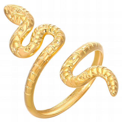 18K gold plated Stainless steel  Snake finger ring