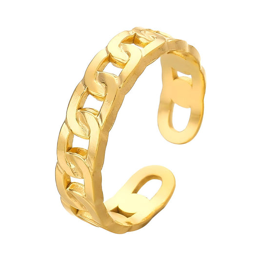 18K gold plated Stainless steel finger ring