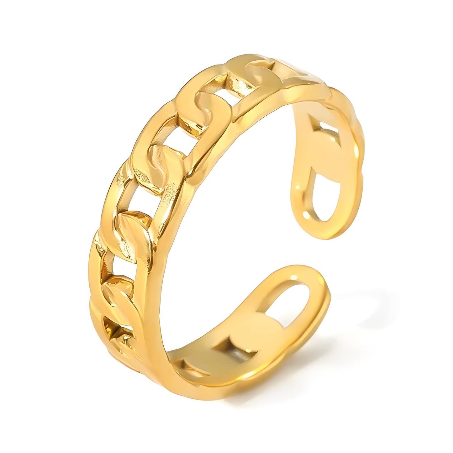 18K gold plated Stainless steel finger ring