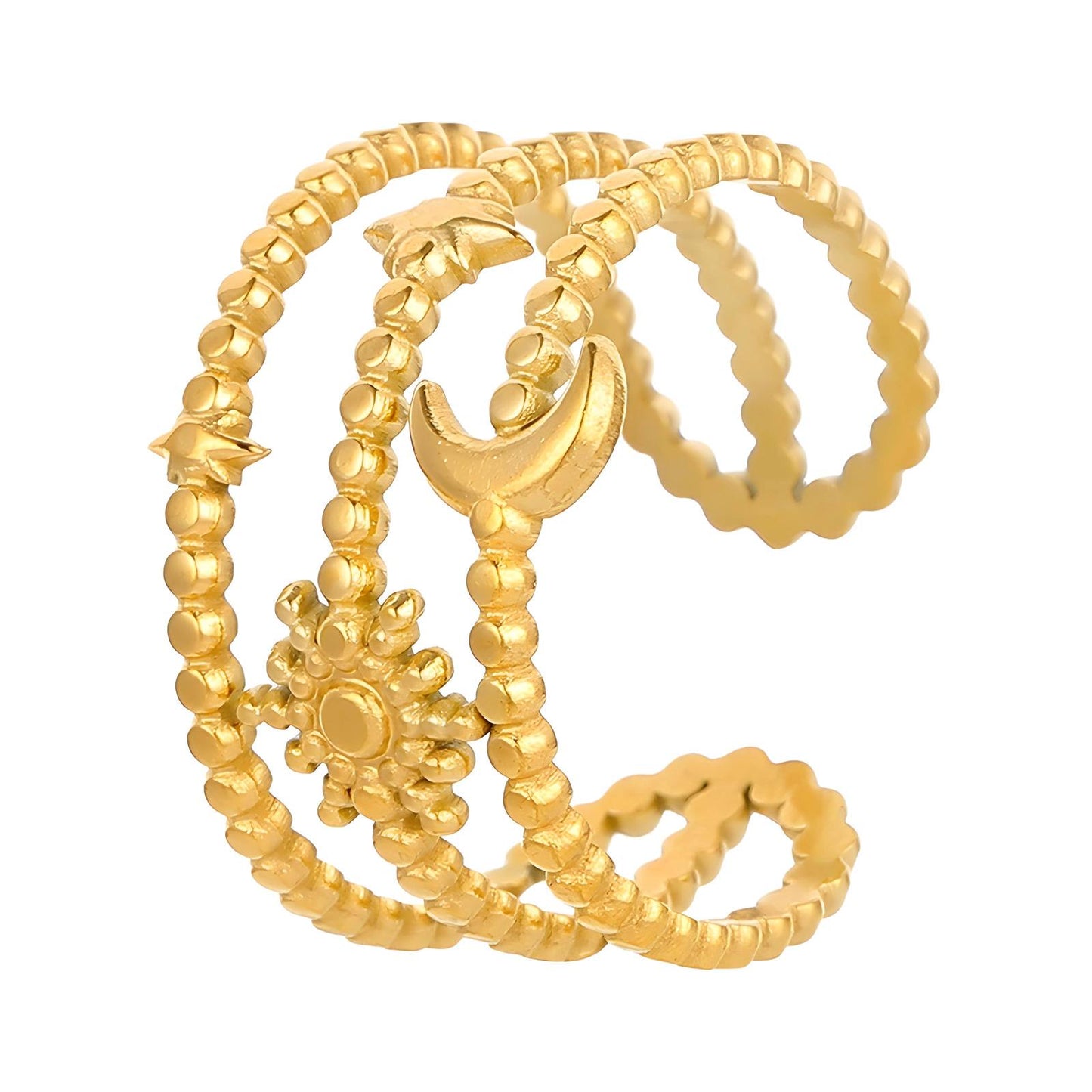 18K gold plated Stainless steel finger ring