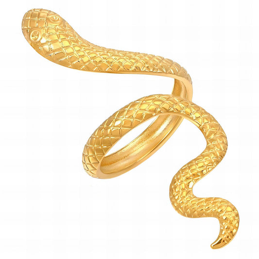 18K gold plated Stainless steel  Snake finger ring