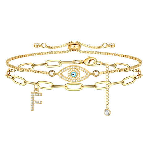 18K gold plated Stainless steel  Evil Eye bracelet
