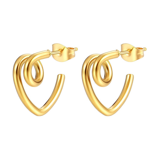 18K gold plated Stainless steel earrings