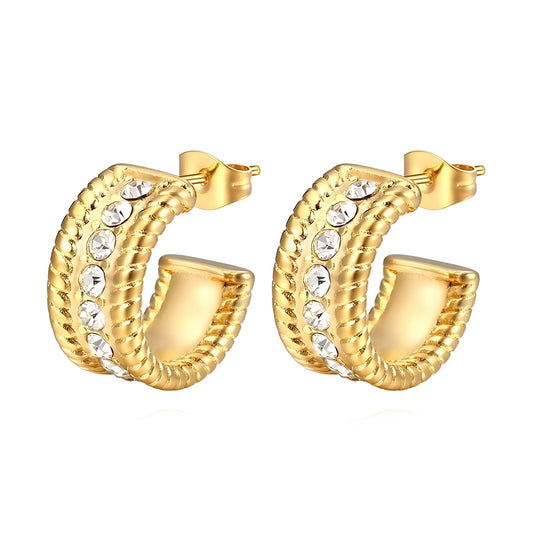 18K gold plated Stainless steel earrings