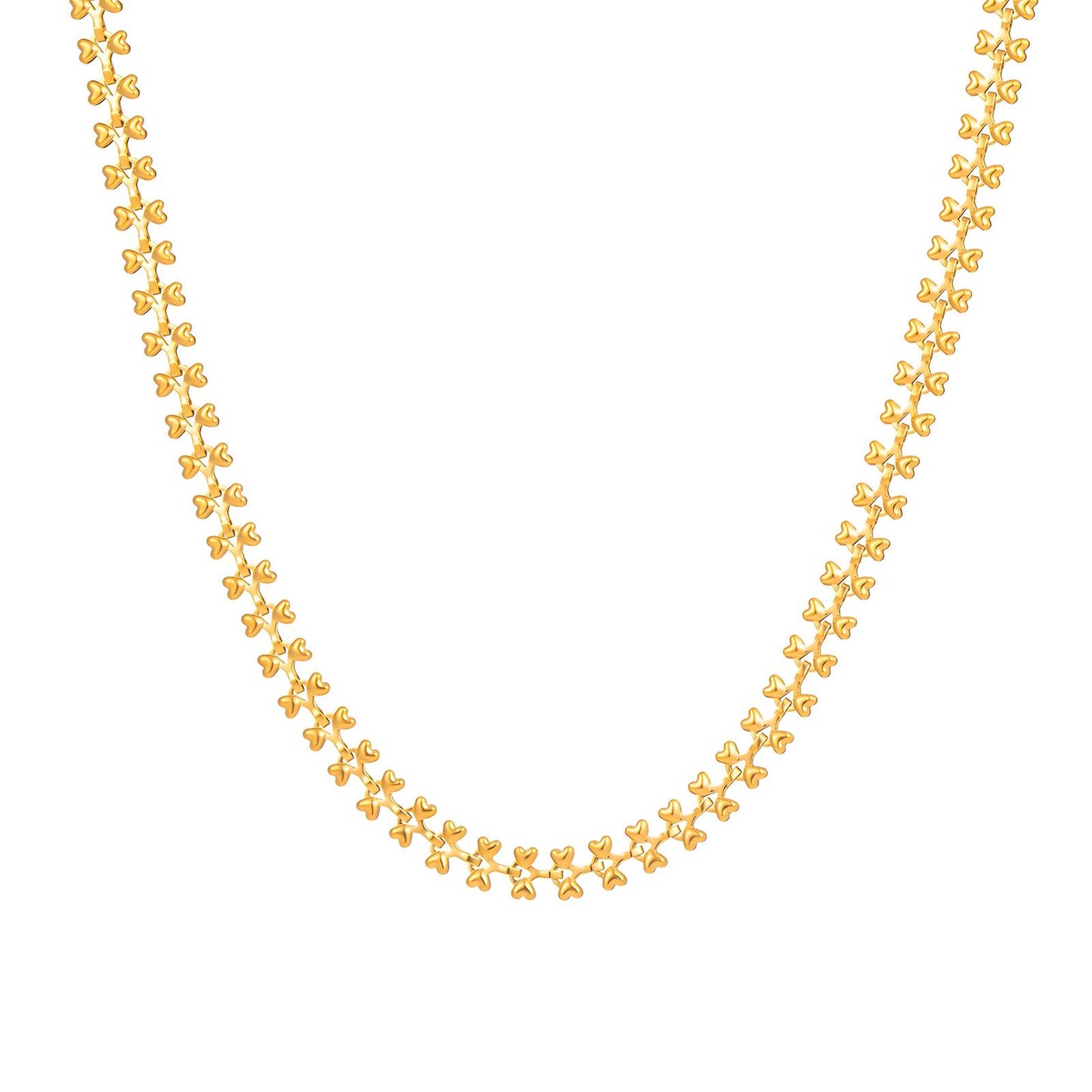 18K gold plated Stainless steel  Hearts necklace