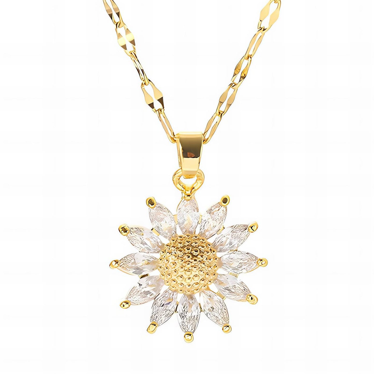 18K gold plated Stainless steel  Flower necklace