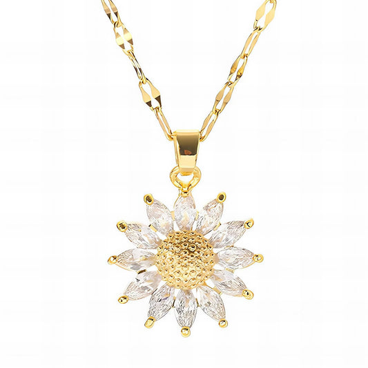 18K gold plated Stainless steel  Flower necklace