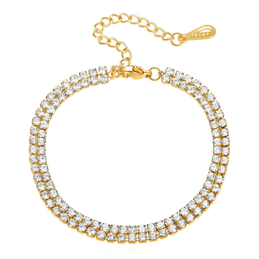 18K gold plated Stainless steel  Tennis bracelet
