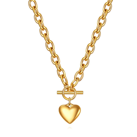 18K gold plated Stainless steel  Heart necklace