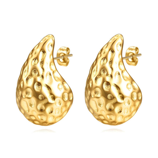 18K gold plated Stainless steel  Teardrops earrings