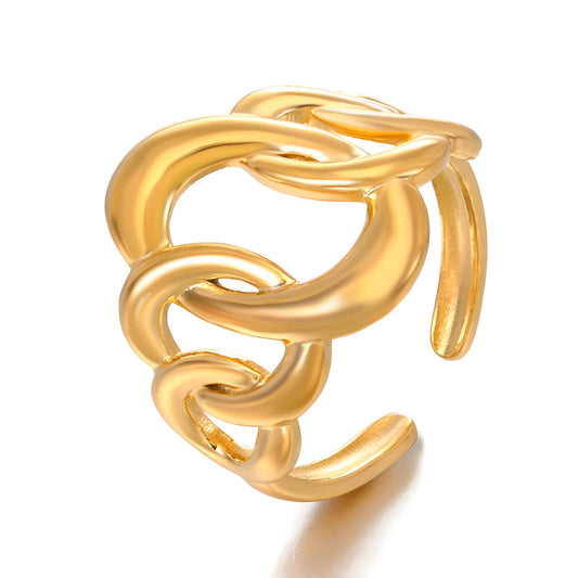 18K gold plated Stainless steel finger ring