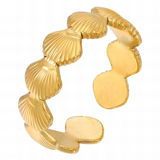 18K gold plated Stainless steel  Seashells finger ring