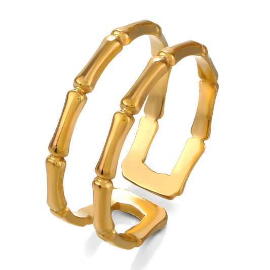 18K gold plated Stainless steel finger ring