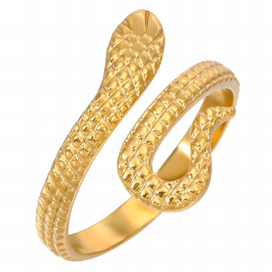 18K gold plated Stainless steel  Snakes finger ring