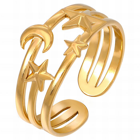 18K gold plated Stainless steel  Astrology finger ring