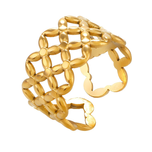18K gold plated Stainless steel finger ring