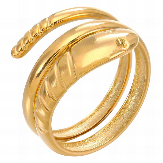 18K gold plated Stainless steel  Snakes finger ring