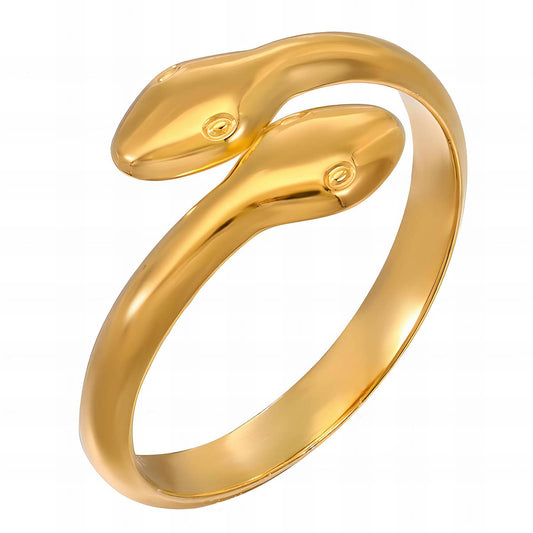 18K gold plated Stainless steel  Snakes finger ring