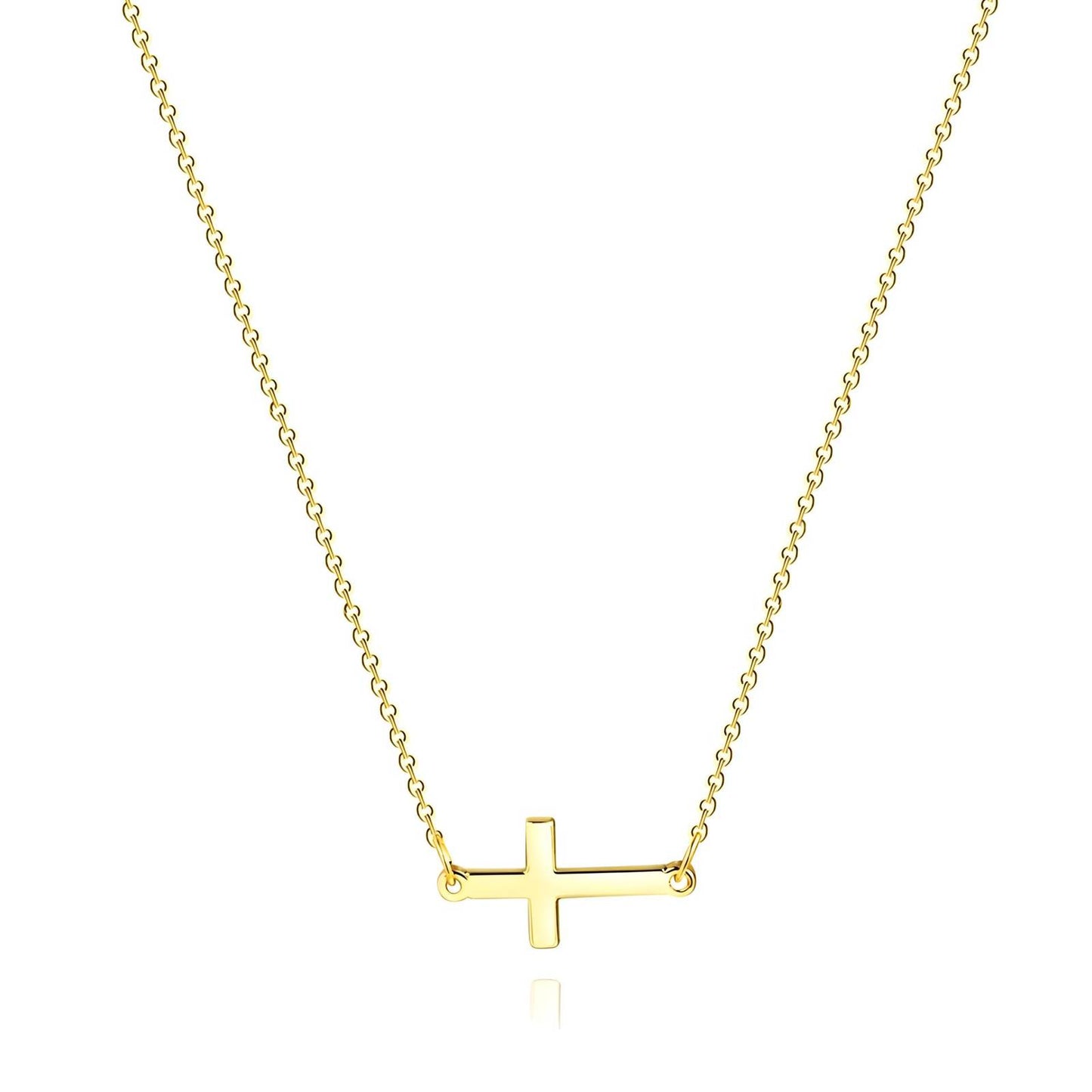 18K gold plated Stainless steel  Crosses necklace