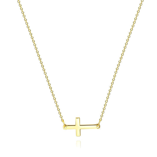 18K gold plated Stainless steel  Crosses necklace