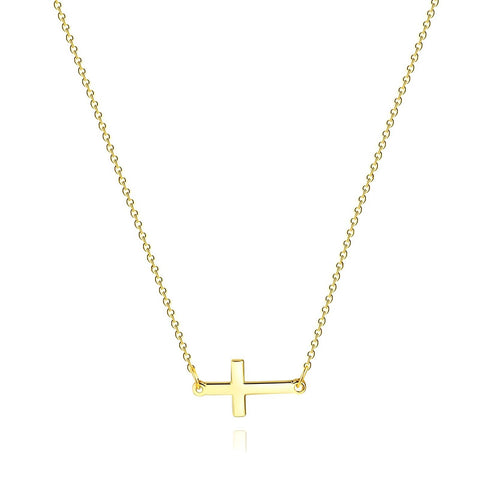 18K gold plated Stainless steel  Crosses necklace
