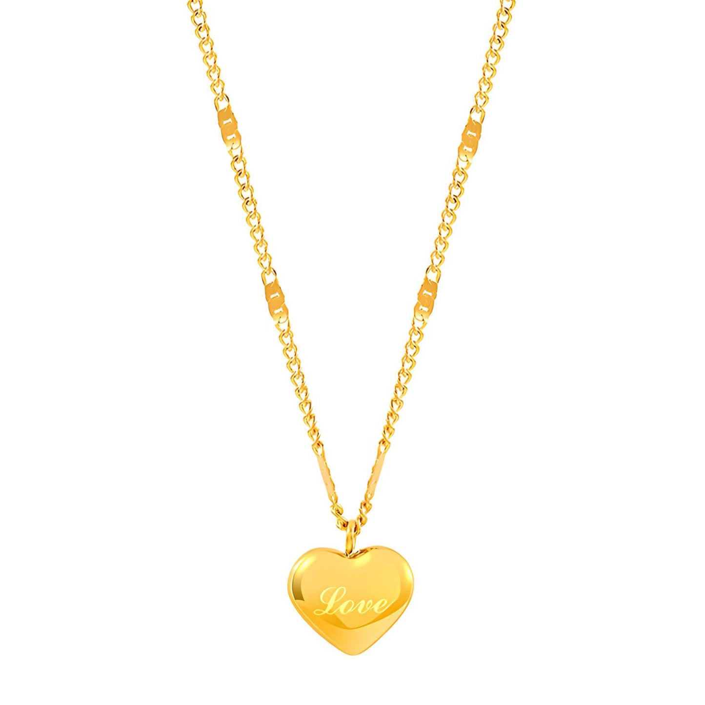 18K gold plated Stainless steel  Heart necklace