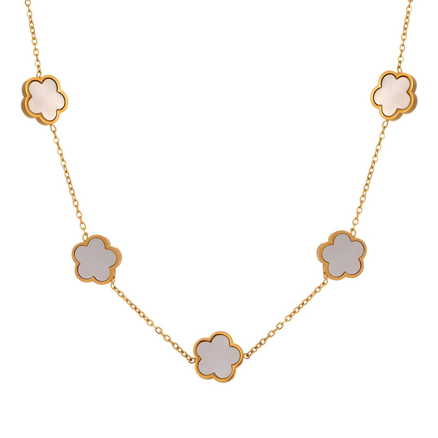 18K gold plated Stainless steel  Flower Meadow necklace